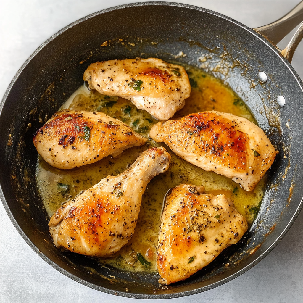 Creamy Lemon Pepper Skillet Chicken