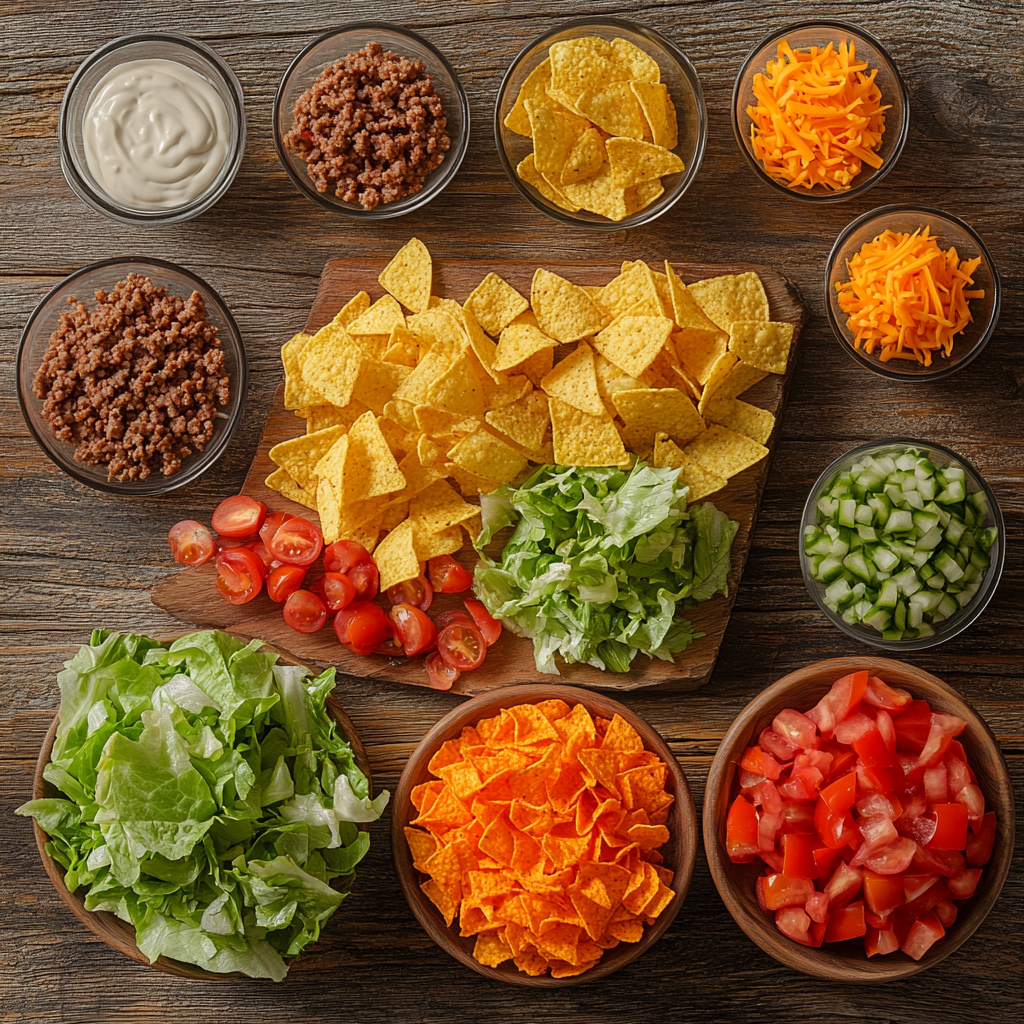 Doritos Taco Salad Recipe with Catalina ingredients