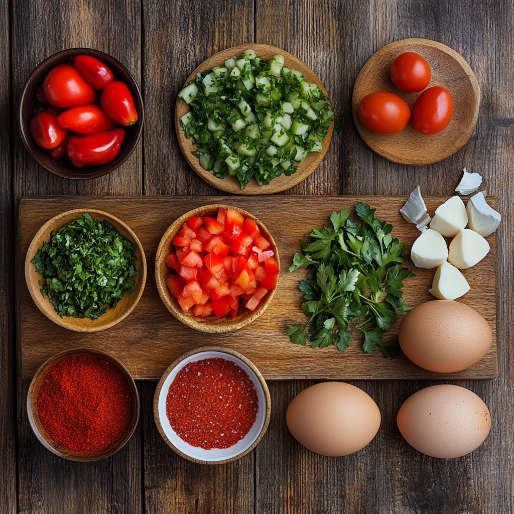 Easy Shakshuka ingredients