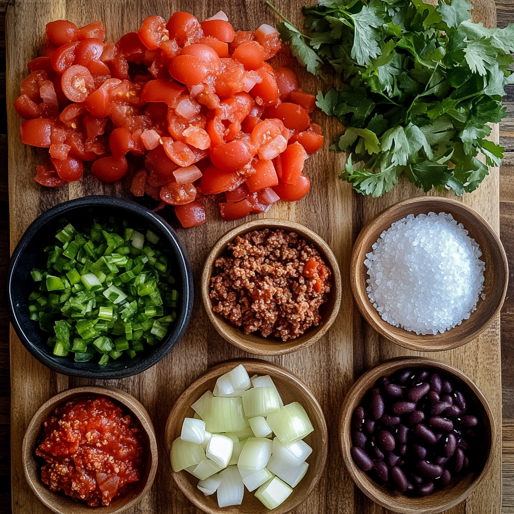 Easy Slow Cooker Chili ingredients