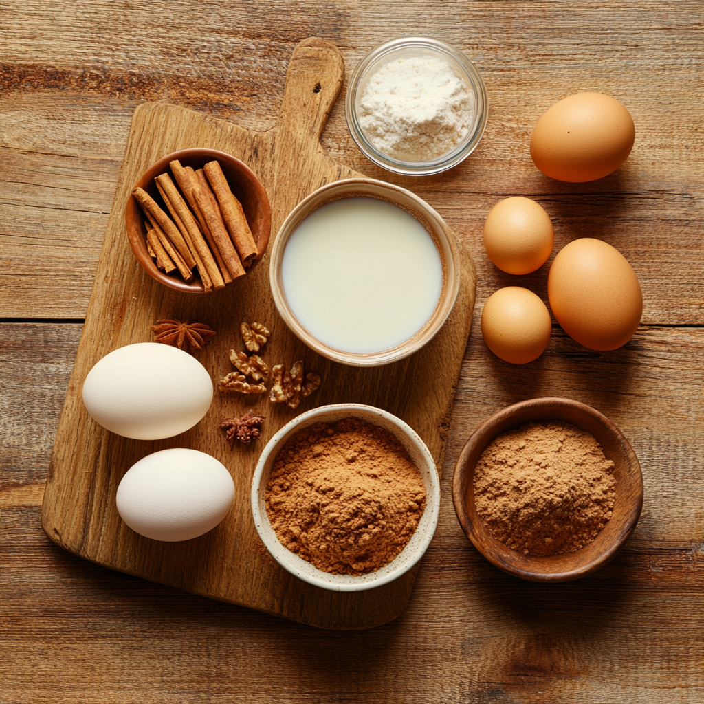 Gingerbread Pudding ingredients