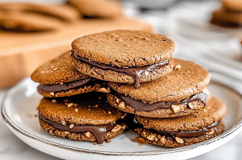 Gluten free Pecan Chocolate Sandwich Cookies
