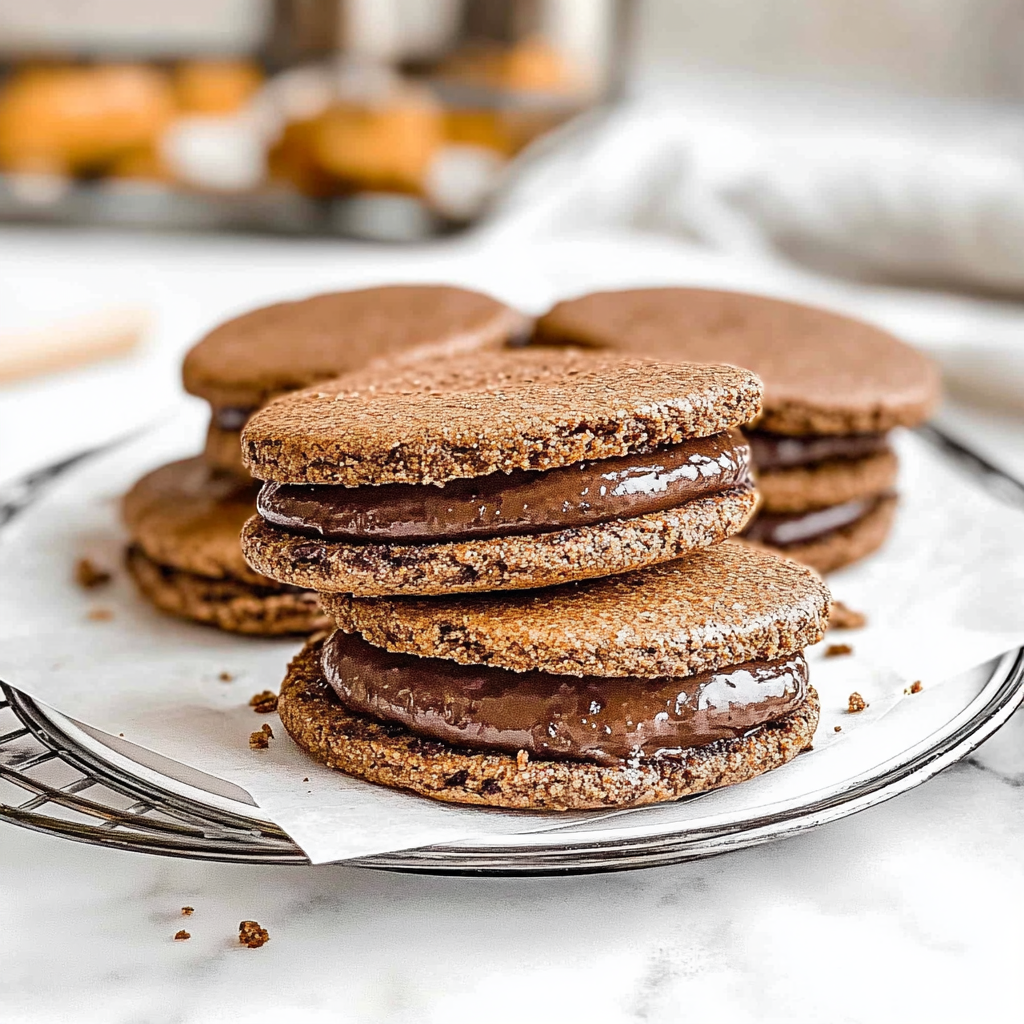 Gluten free Pecan Chocolate Sandwich Cookies