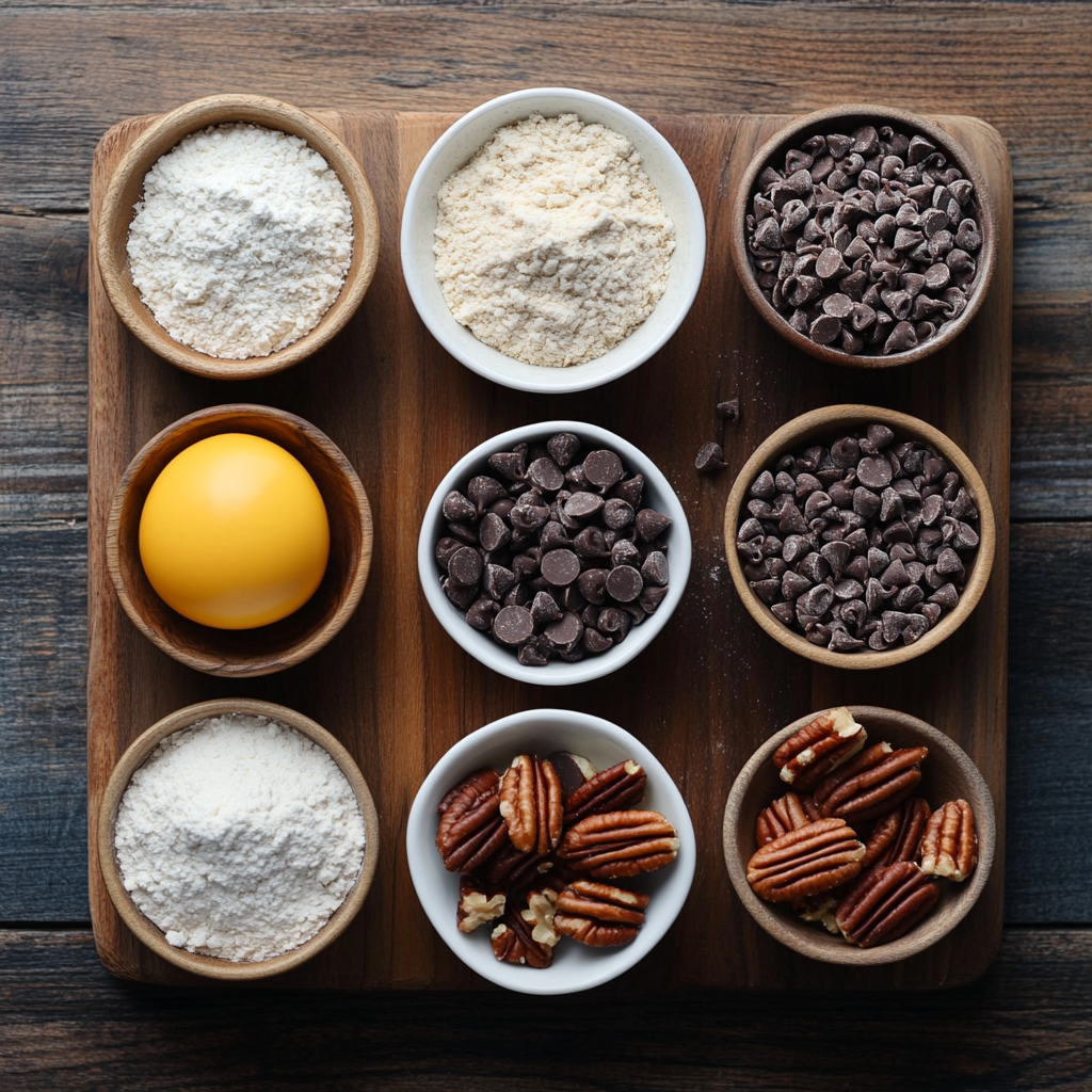 Gluten free Pecan Chocolate Sandwich Cookies ingredients