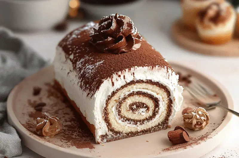 Gourmet Tiramisu Yule Log Cake
