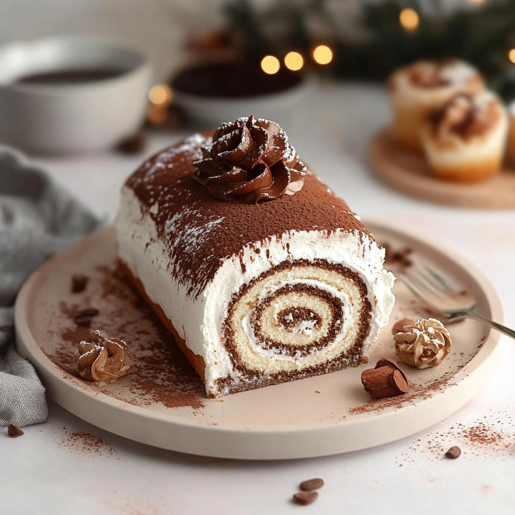 Gourmet Tiramisu Yule Log Cake