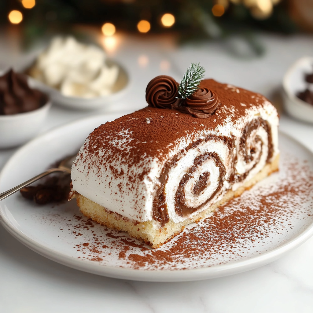 Gourmet Tiramisu Yule Log Cake