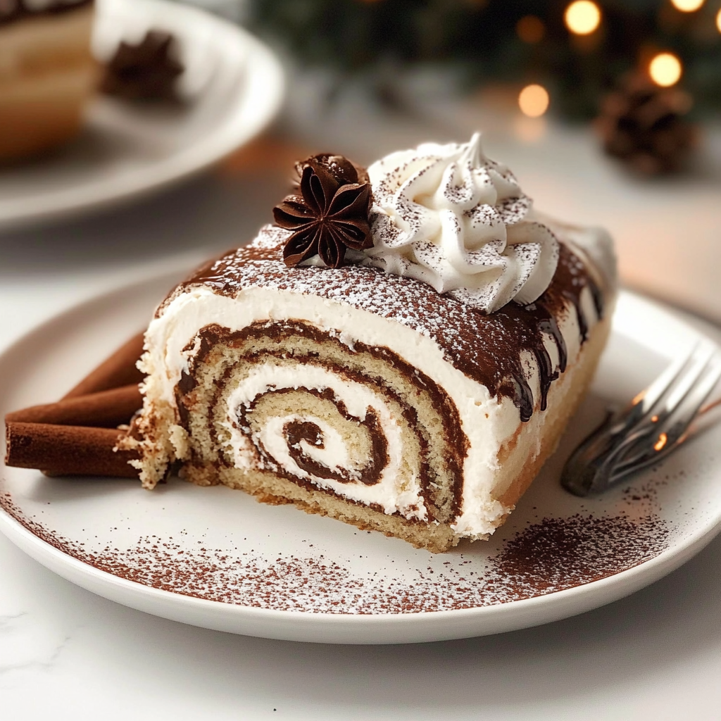 Gourmet Tiramisu Yule Log Cake