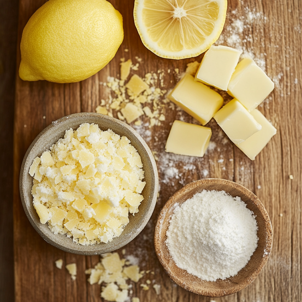Lemon Shortbread Cookies ingredients