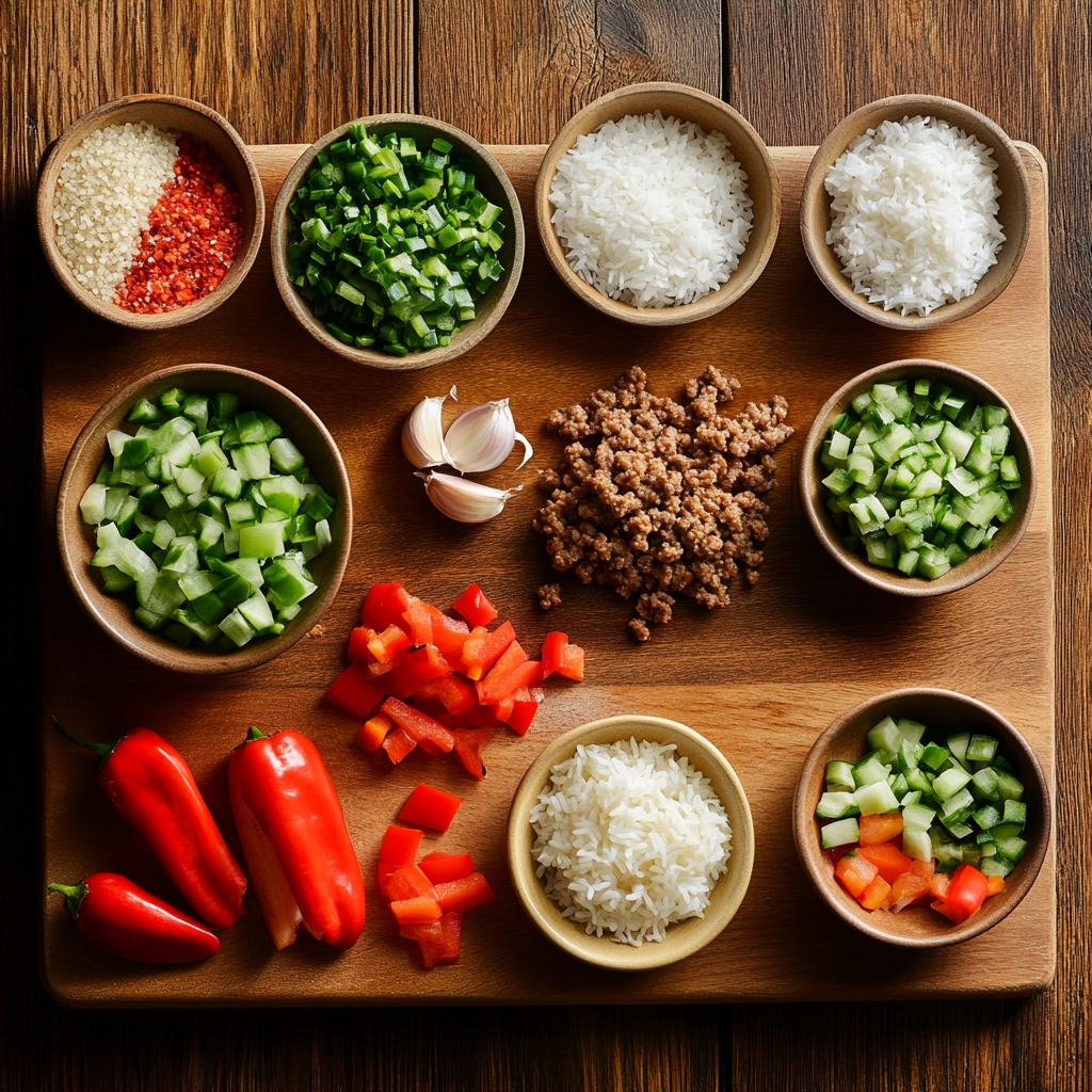 Louisiana Dirty Rice ingredients