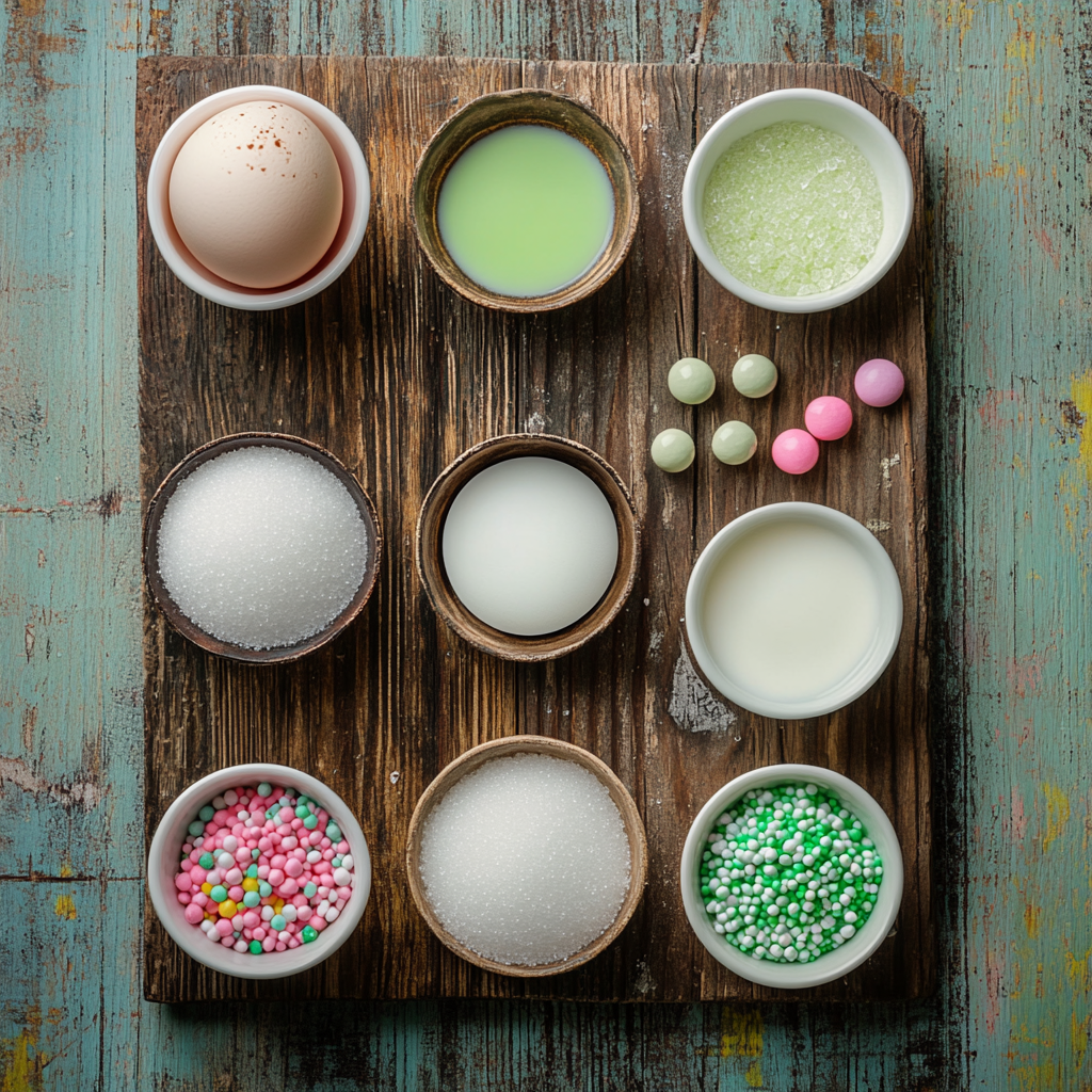 Meringue Christmas Trees ingredients