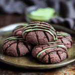 Mint Chocolate Thumbprint Cookies