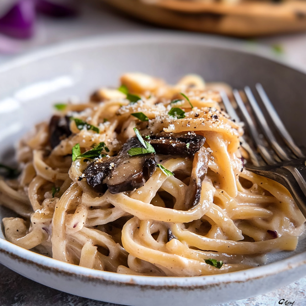 One-Pot Miso Pasta with Mushrooms