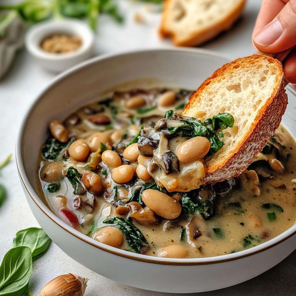 One-Pot White Bean Mushroom Stew