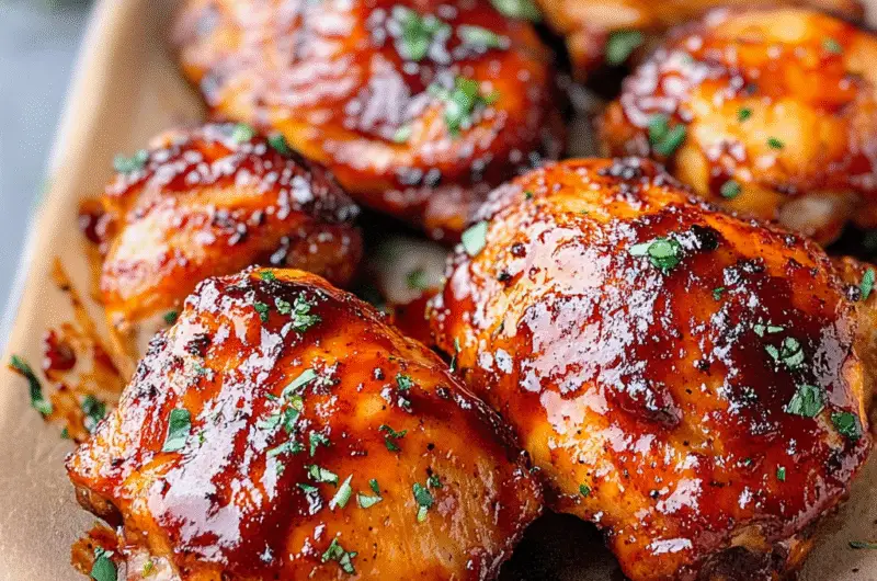 Oven Baked BBQ Chicken Thighs