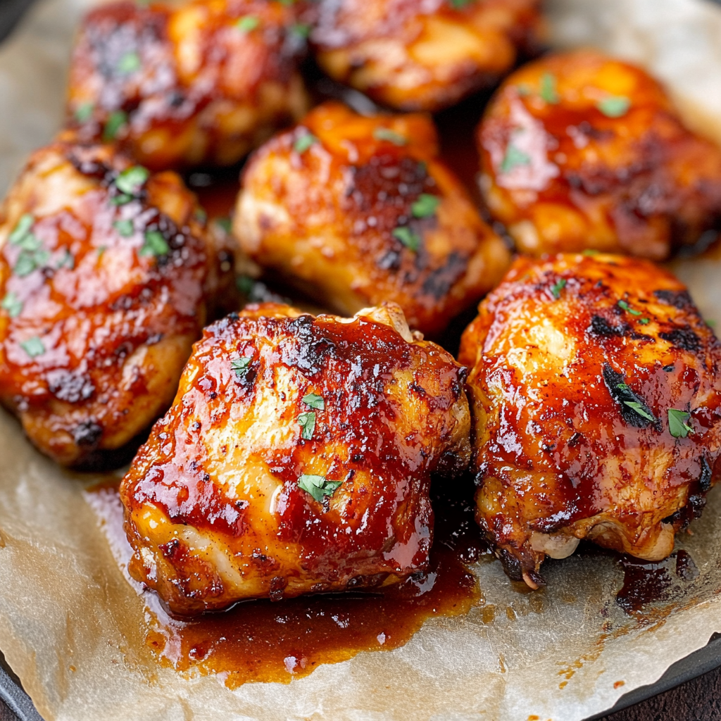 Oven Baked BBQ Chicken Thighs