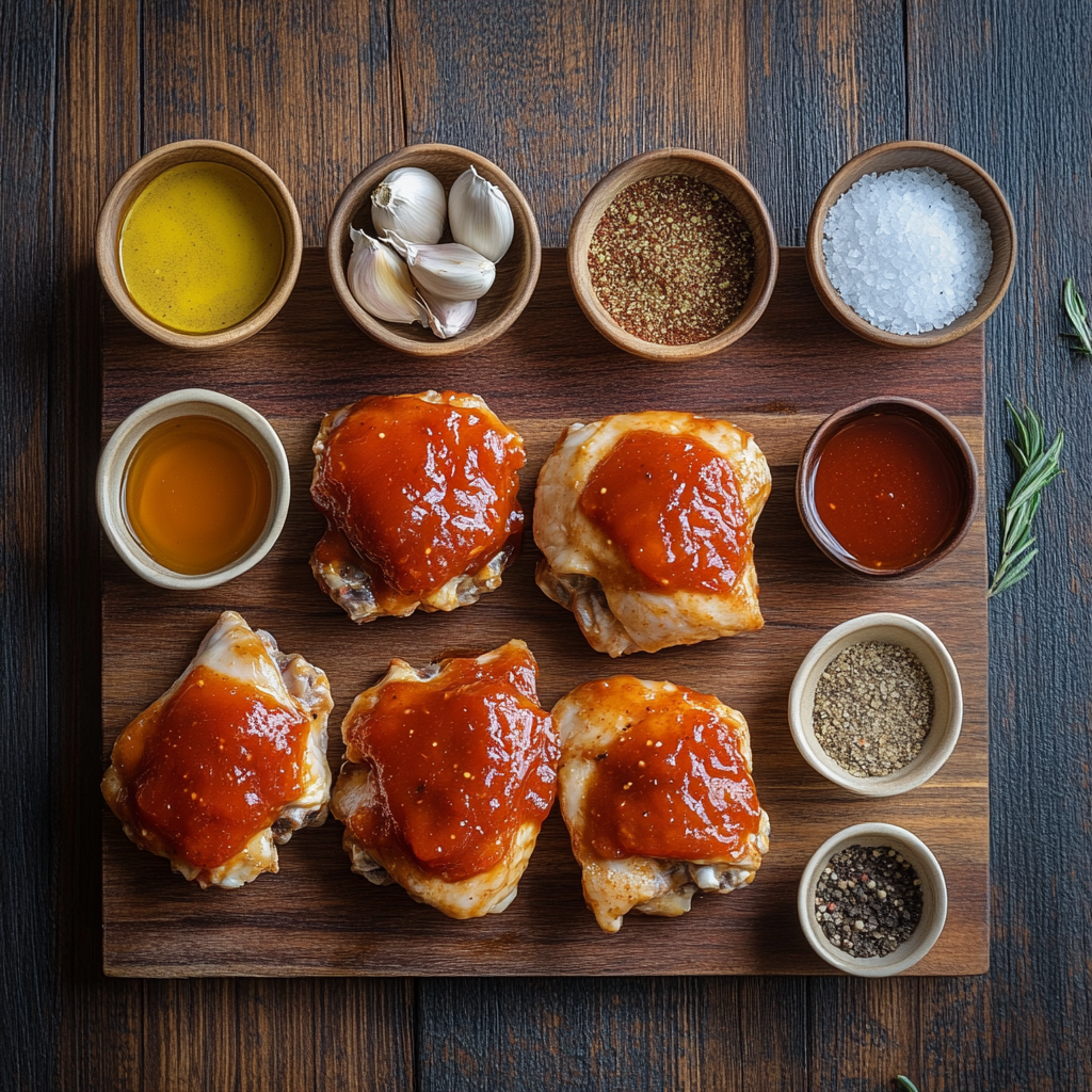 Oven Baked BBQ Chicken Thighs ingredients