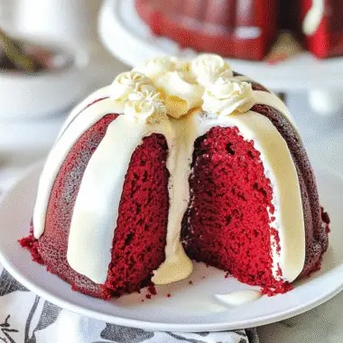 Red Velvet Cheesecake Swirl Bundt Cake