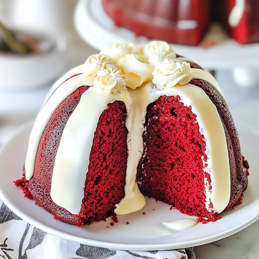 Red Velvet Cheesecake Swirl Bundt Cake