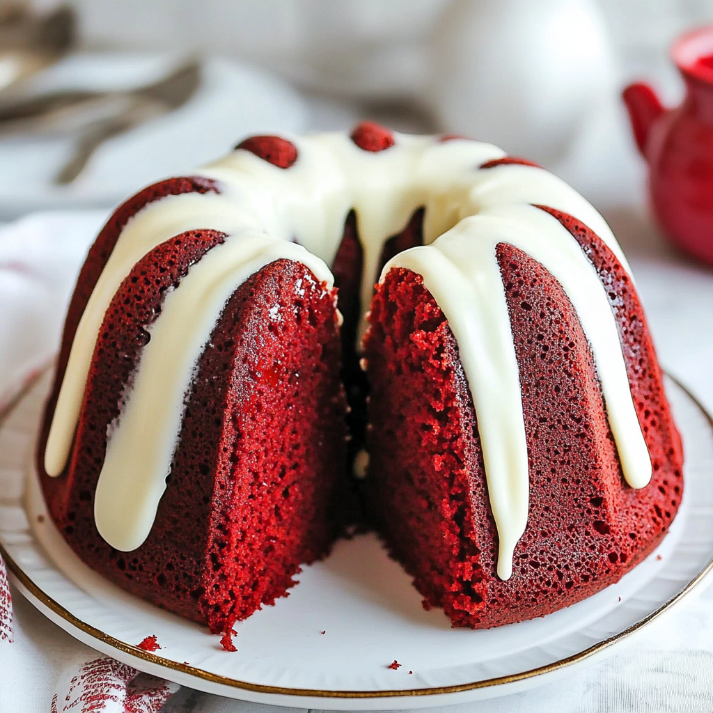 Red Velvet Cheesecake Swirl Bundt Cake
