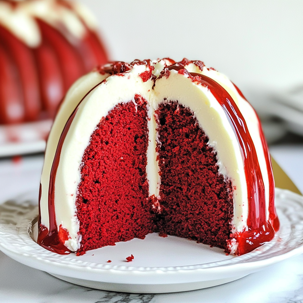 Red Velvet Cheesecake Swirl Bundt Cake
