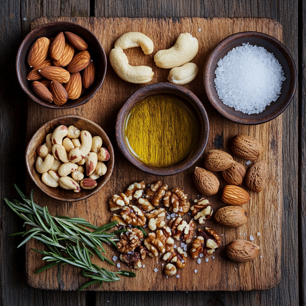 Rosemary Roasted Mixed Nuts ingredients