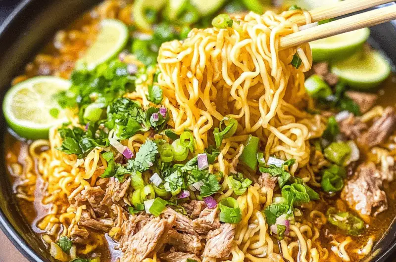 Slow Cooker Birria Ramen