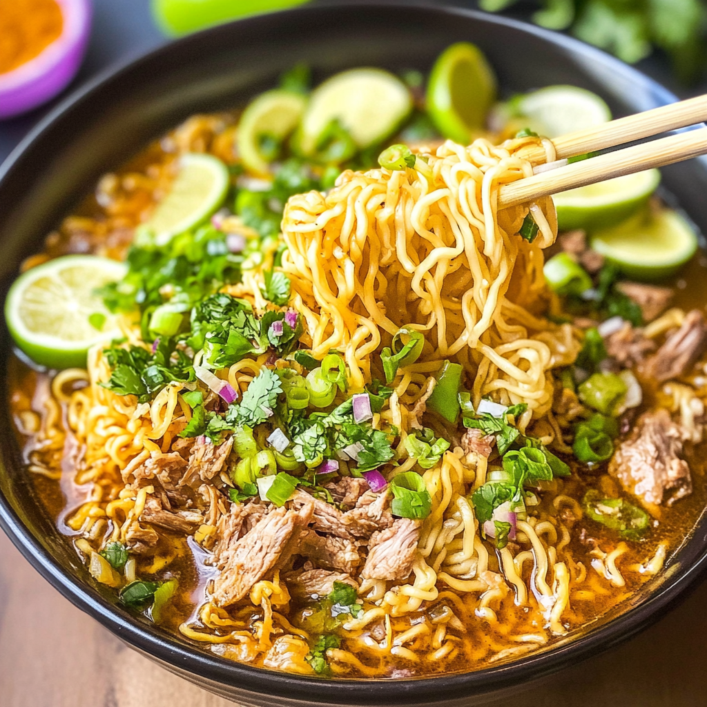 Slow Cooker Birria Ramen