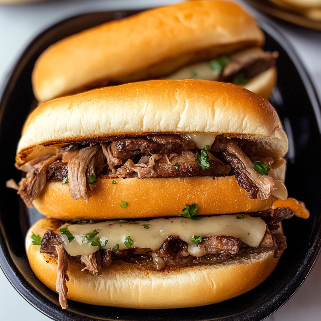 Slow Cooker French Dip Sandwiches