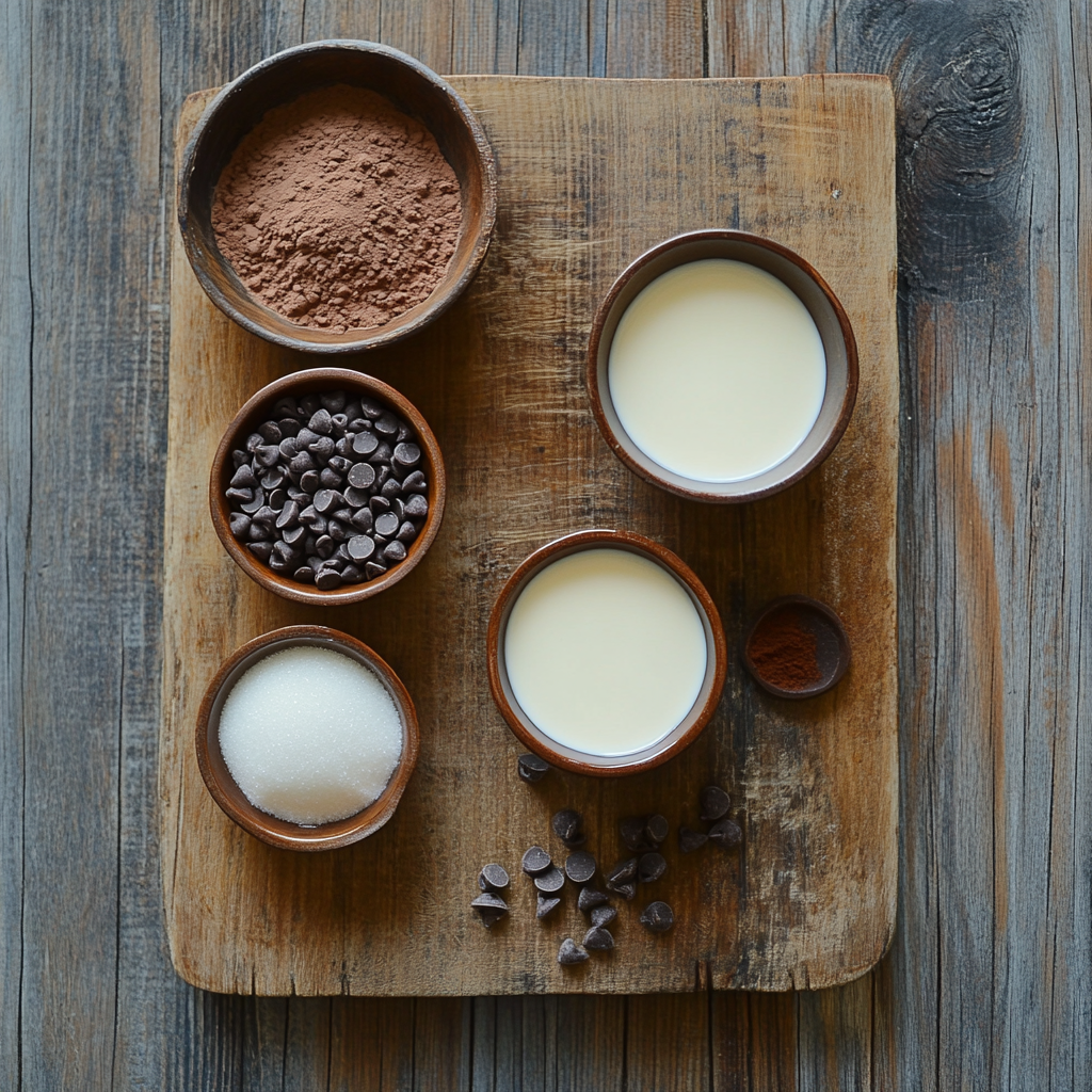 Slow Cooker Hot Chocolate ingredients