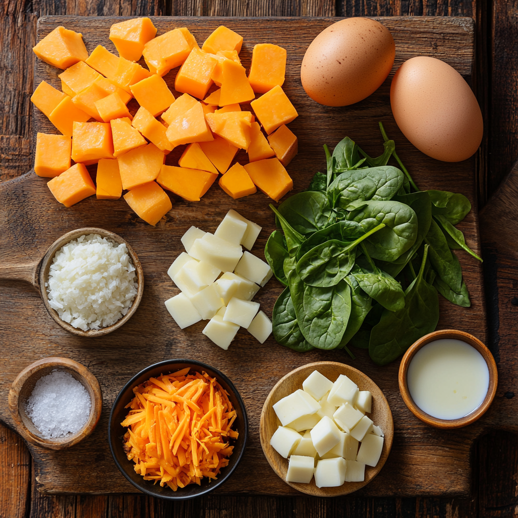 Sweet Potato & Egg Breakfast Casserole ingredients