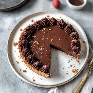 Vegan Dark Chocolate Mousse Tart