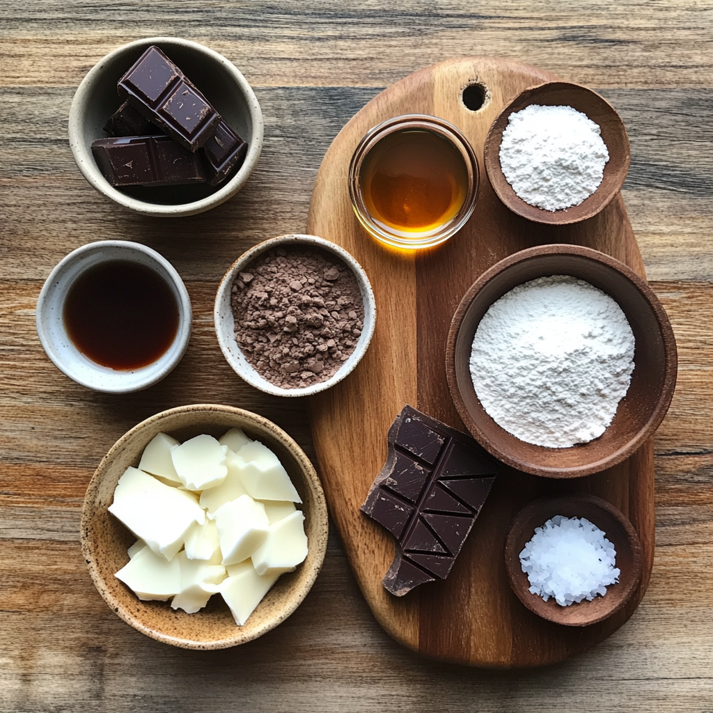 Vegan Dark Chocolate Mousse Tart ingredients