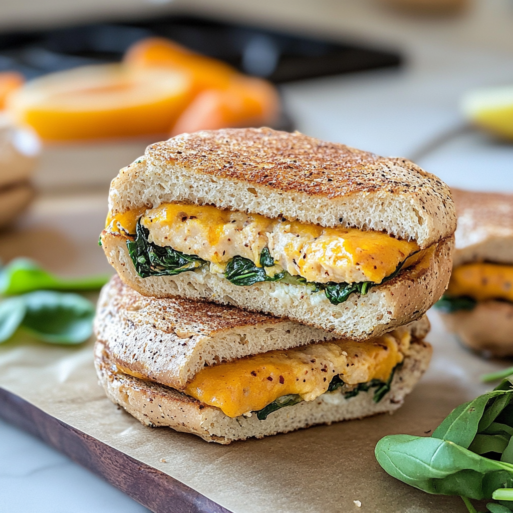 Veggie + Turkey Meal Prep Breakfast Sandwiches