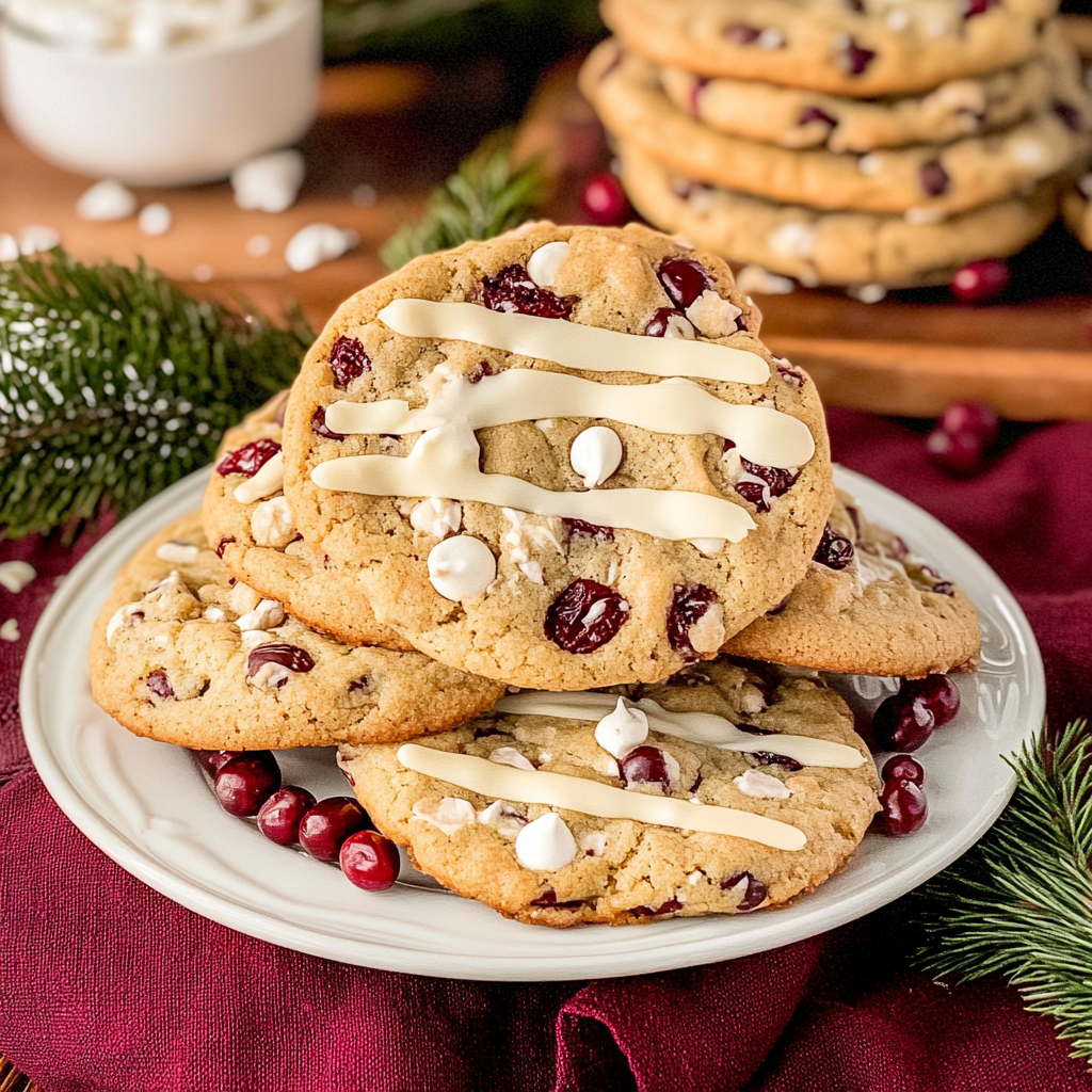 White Chocolate Cranberry Cookies Recipe