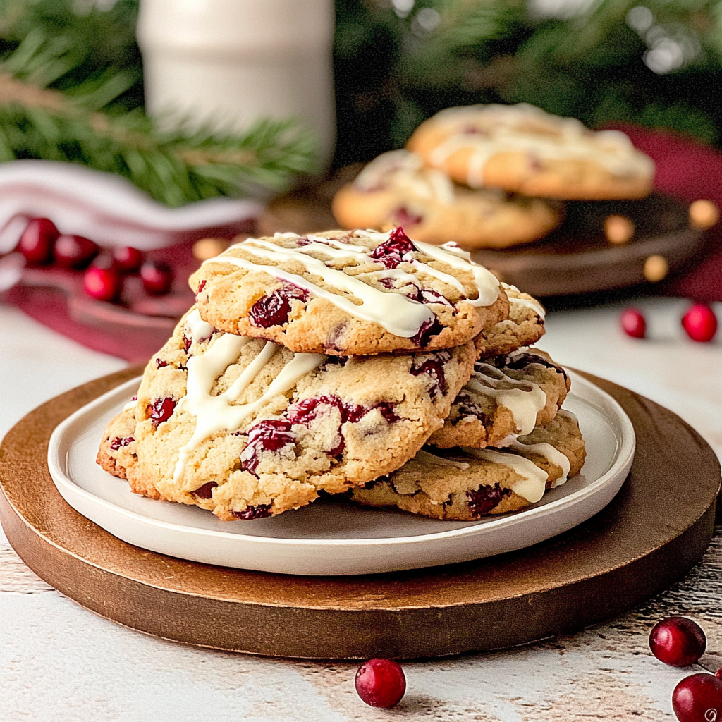 White Chocolate Cranberry Cookies Recipe