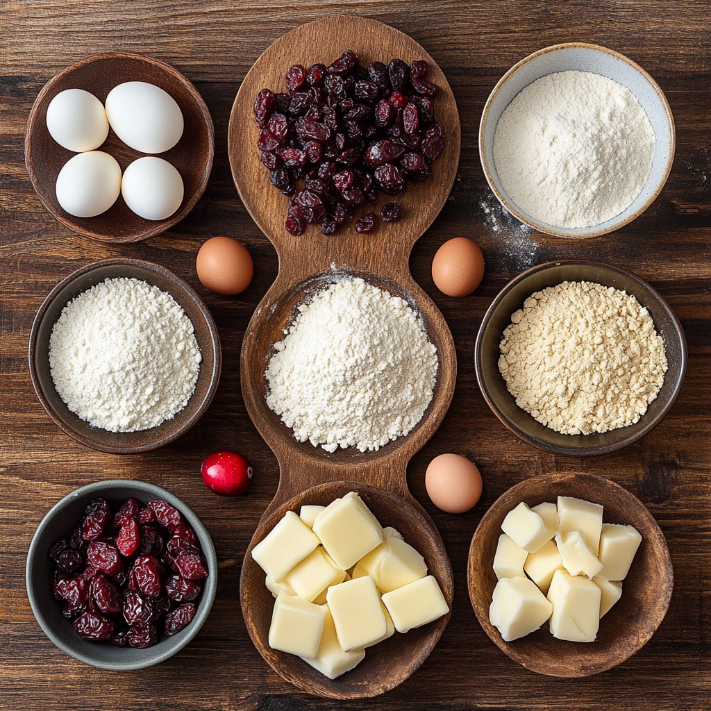 White Chocolate Cranberry Cookies Recipe ingredients