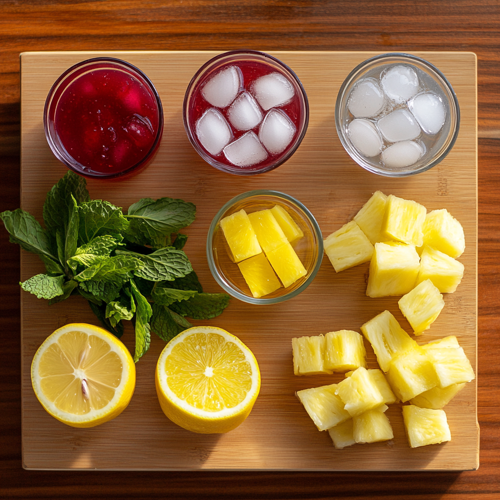 White Christmas Punch ingredients