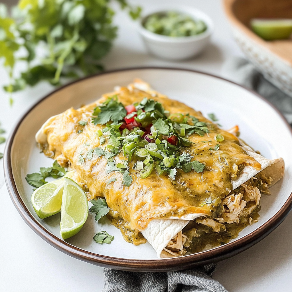 green chile chicken enchiladas