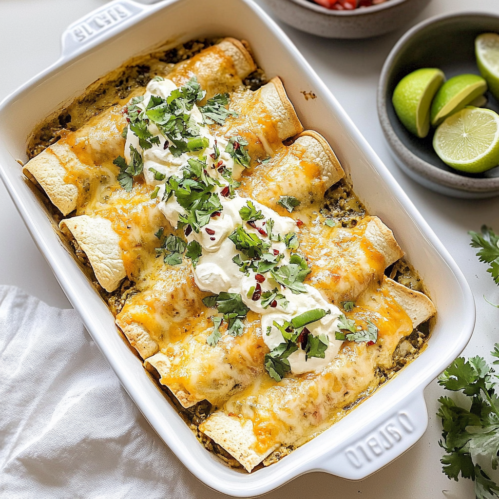 green chile chicken enchiladas