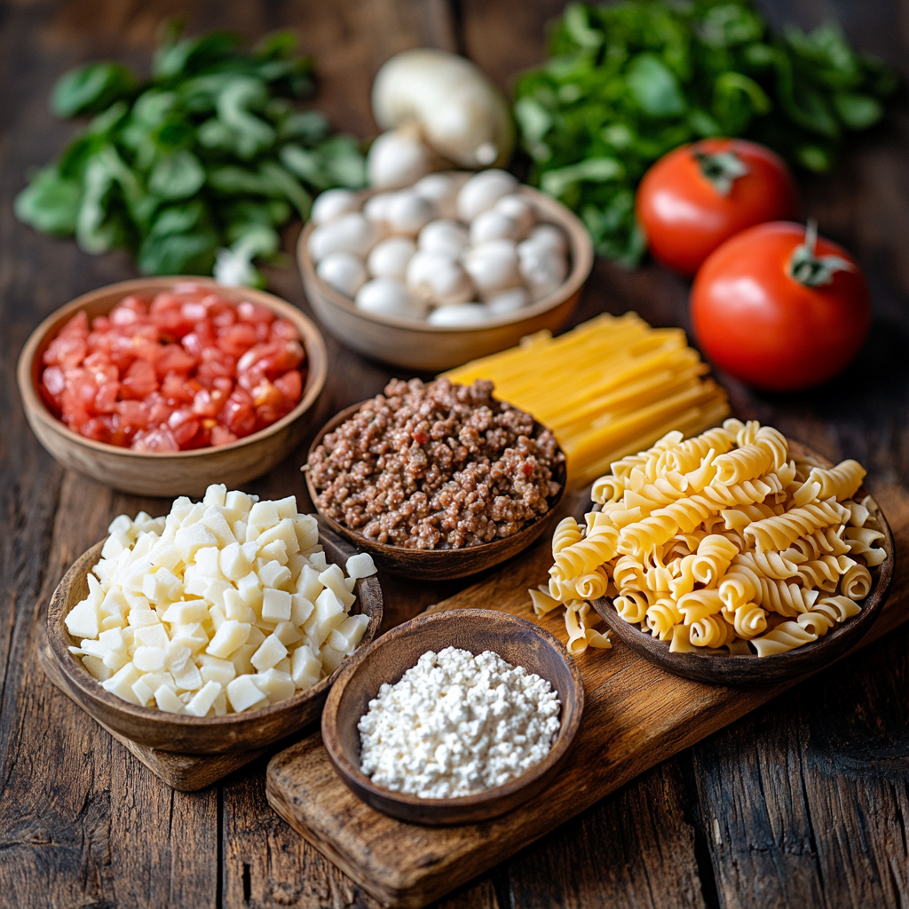 Baked Anelletti ingredients