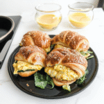 Baked Croissant Breakfast Sandwiches