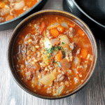 Beef Cabbage Barley Soup