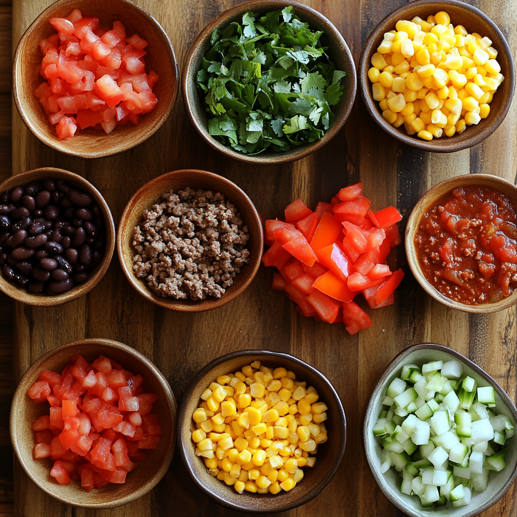Beef Taco Soup ingredients