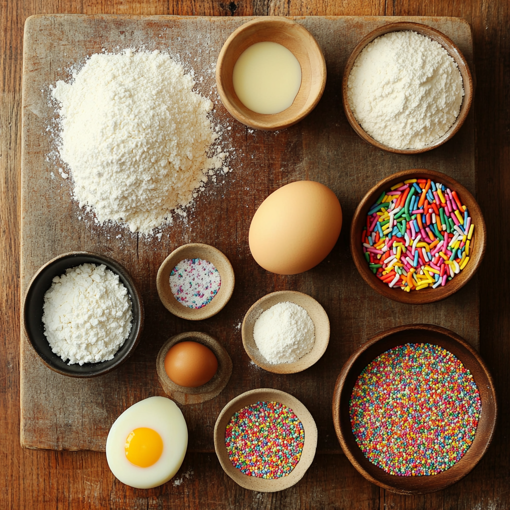Christmas Sprinkle Sugar Cookies ingredients