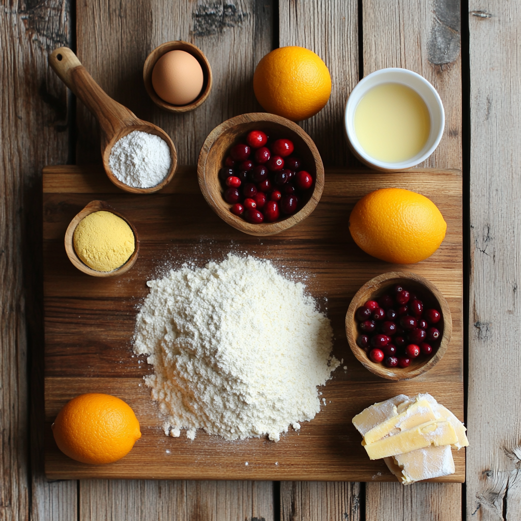 Cranberry-Orange Star Bread ingredients