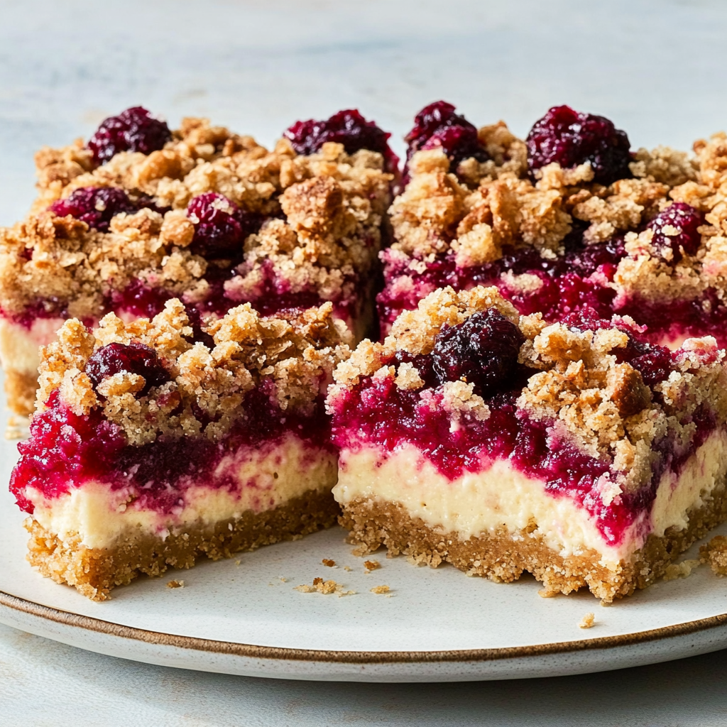 Cranberry Crumble Cheesecake Bars