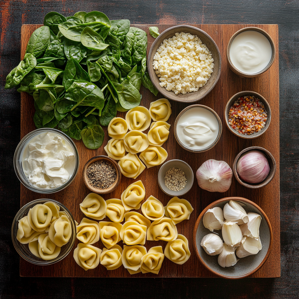 Creamy Italian Sausage Tortellini Soup ingredients