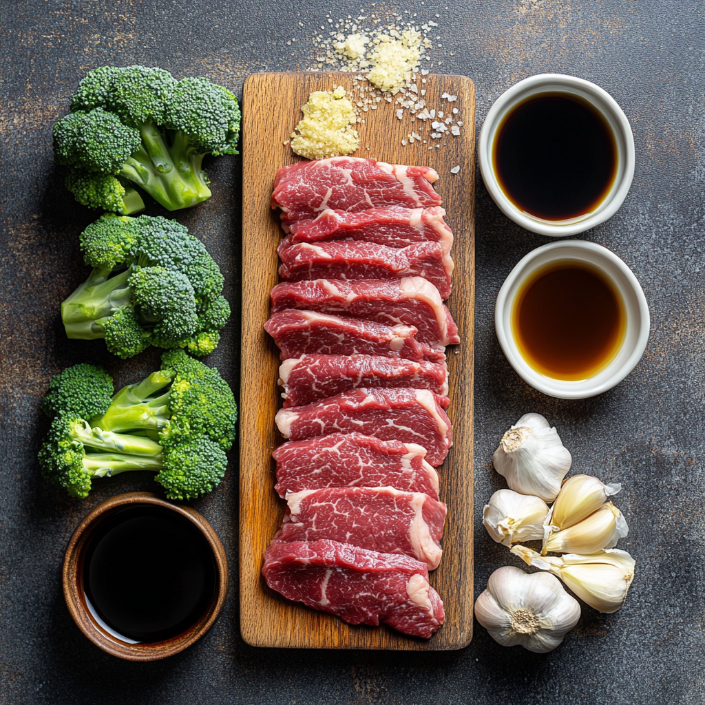 Easy Beef and Broccoli ingredients
