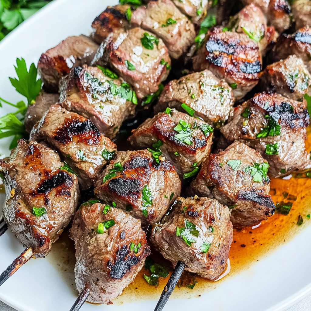 Garlic Sirloin Steak Kabobs